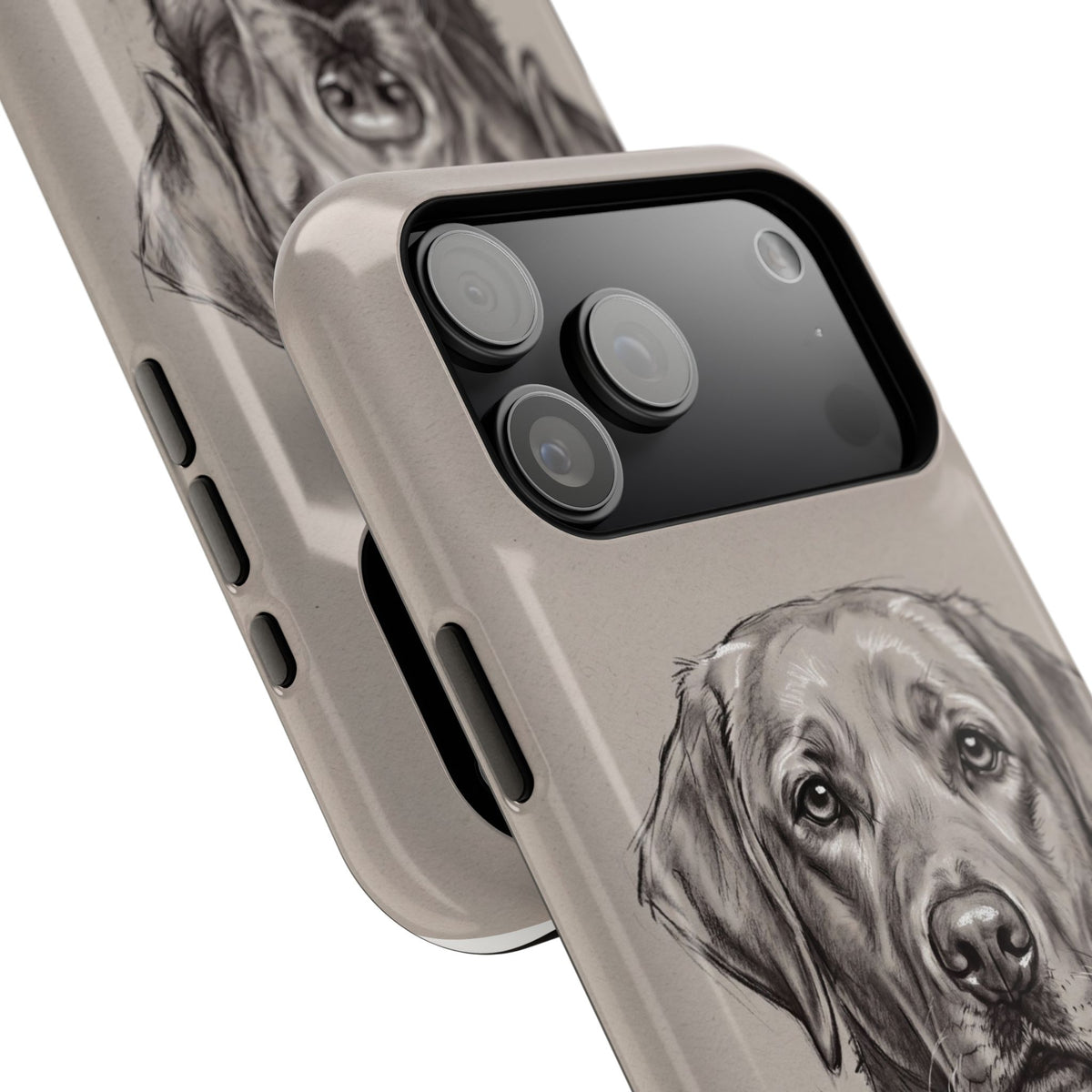 Charcoal Sketch Labrador Phone Case — Tough Magnetic Case with Wireless Charging