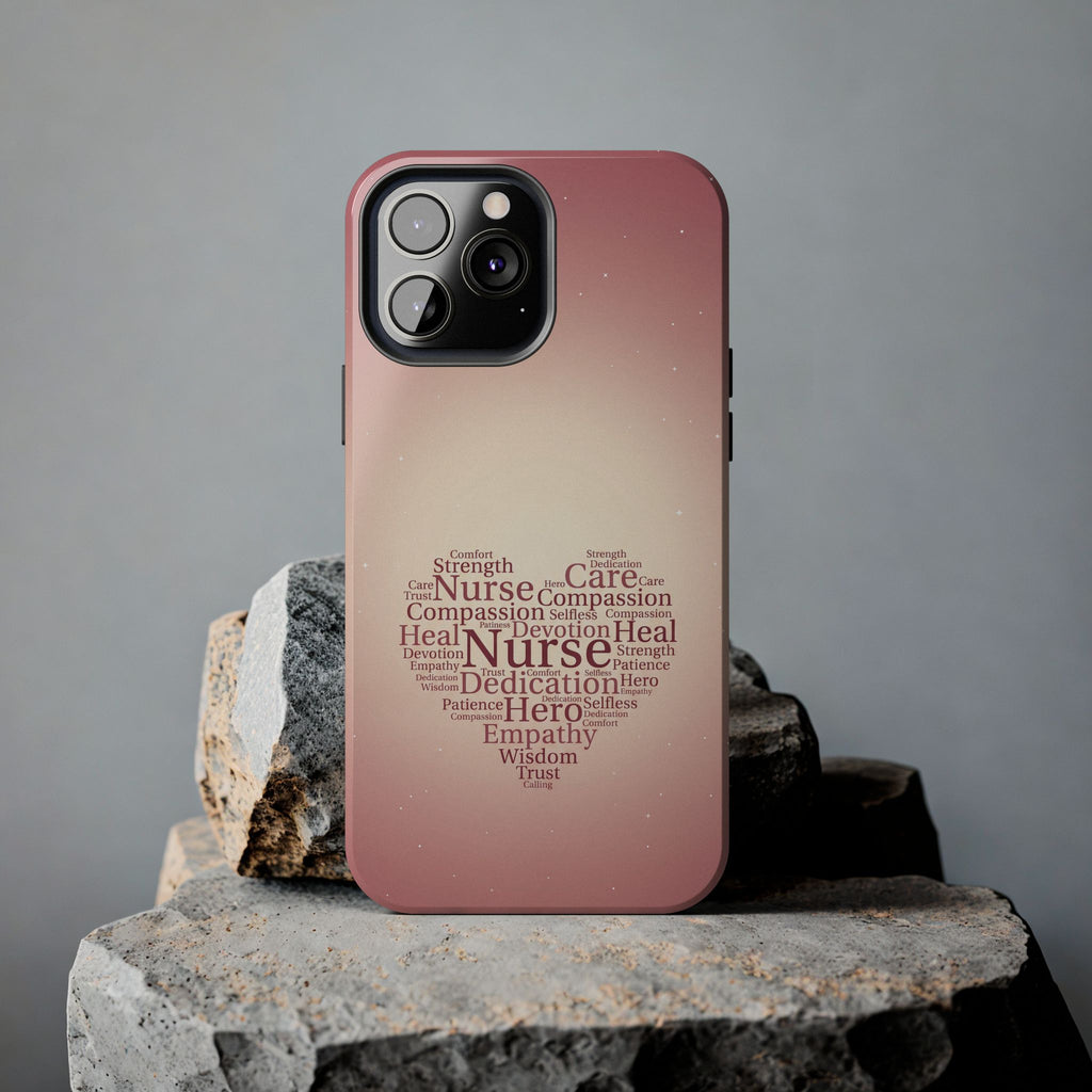 Nurse Heart Word Cloud Phone Case | iPhone & Samsung Galaxy series