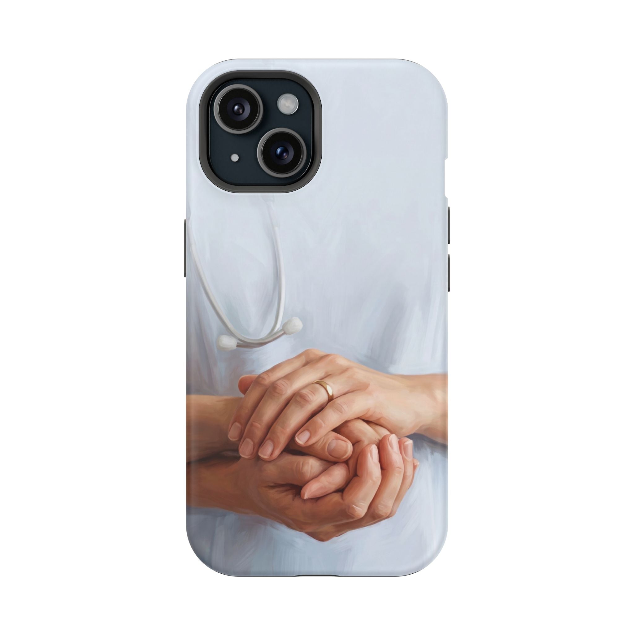 Impact-Resistant Phone Case — Caring Hands Wireless Charging Cover
