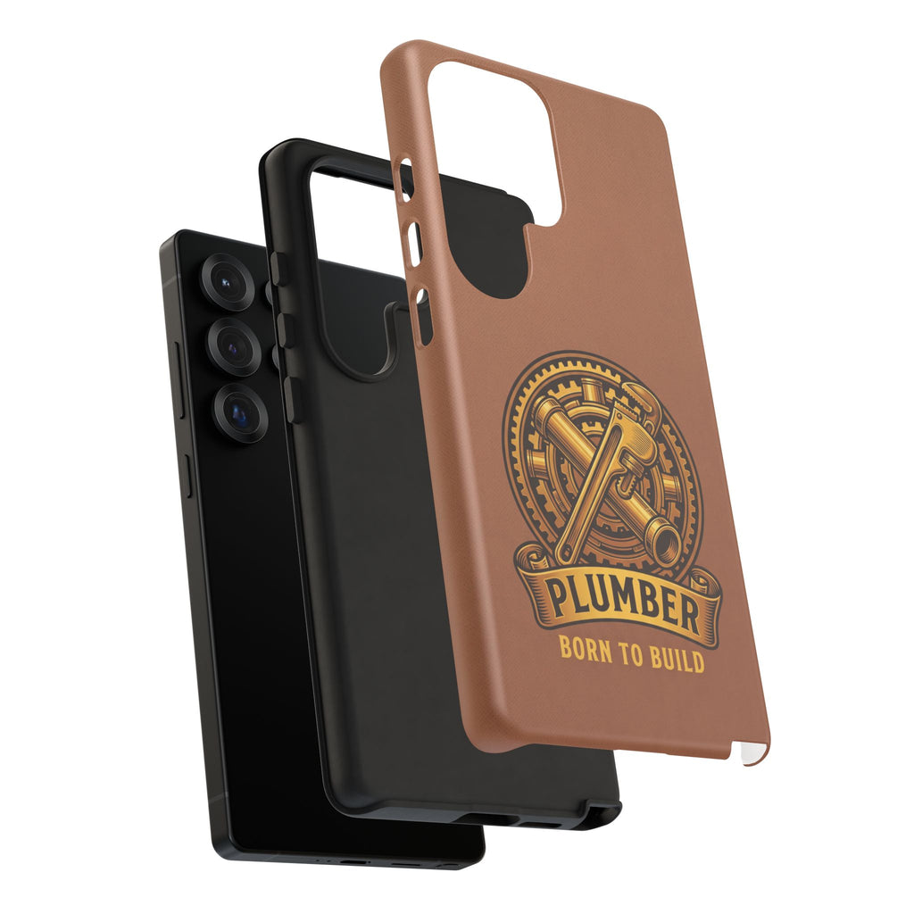 Plumber Born to Build Leather Phone Case - Samsung & iPhone Series