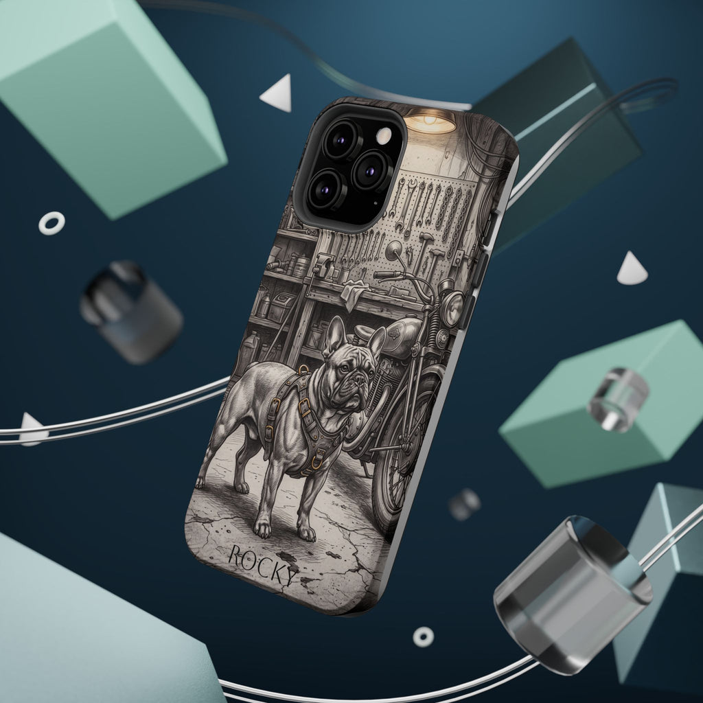 Personalized French Bulldog Vintage Street Phone Case — Wireless Charging Cover