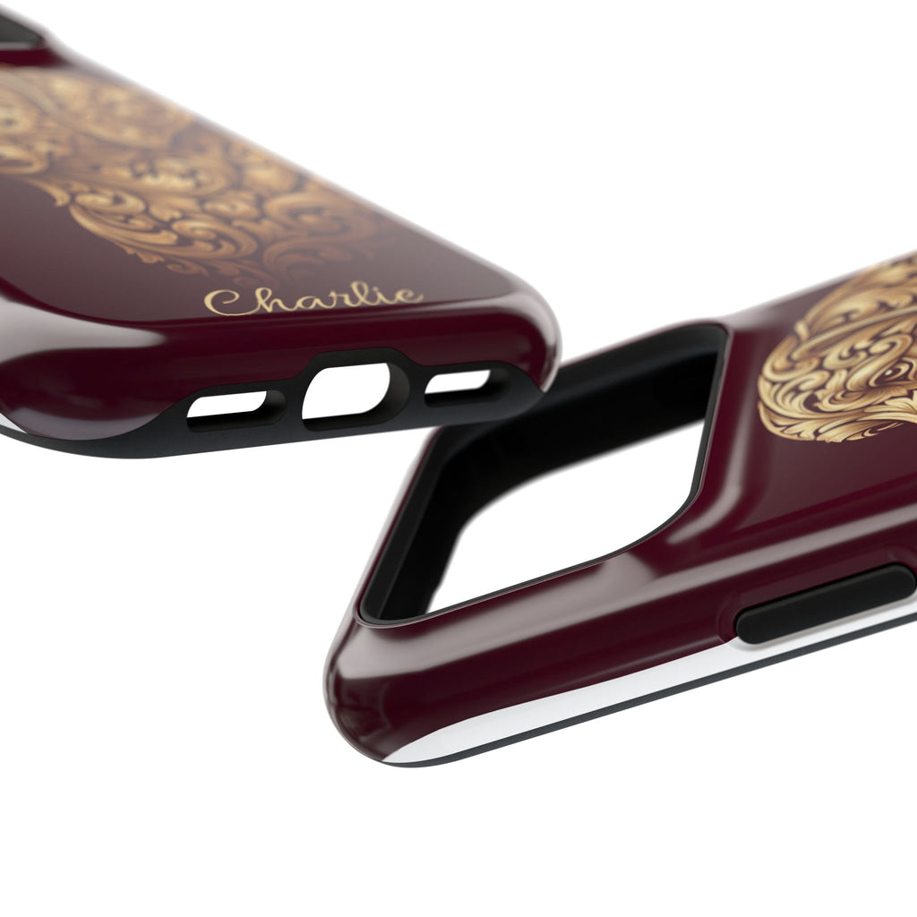 Personalized Gold Filigree Labrador Phone Case — Tough Magnetic Case with Wireless Charging
