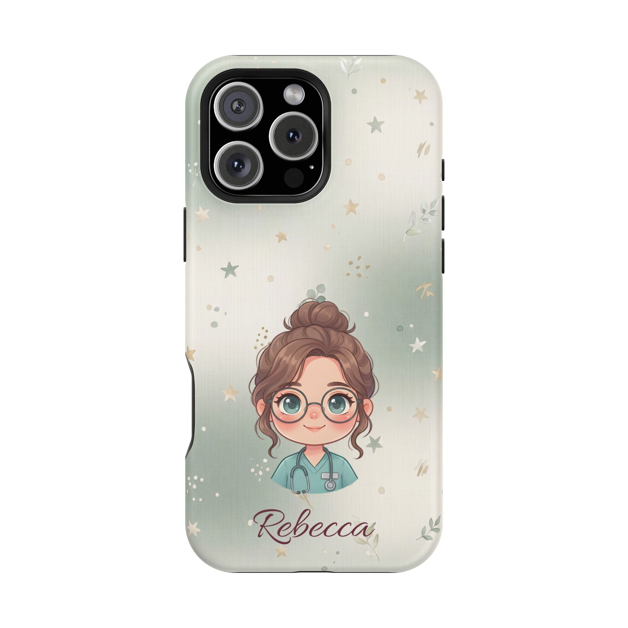 Personalized Starry Nurse Phone Case — Wireless Charging Cover