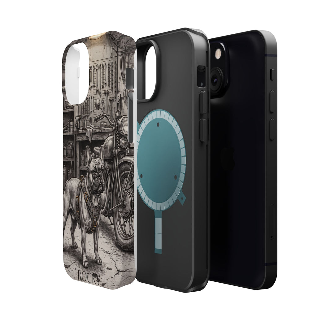Personalized French Bulldog Vintage Street Phone Case — Wireless Charging Cover