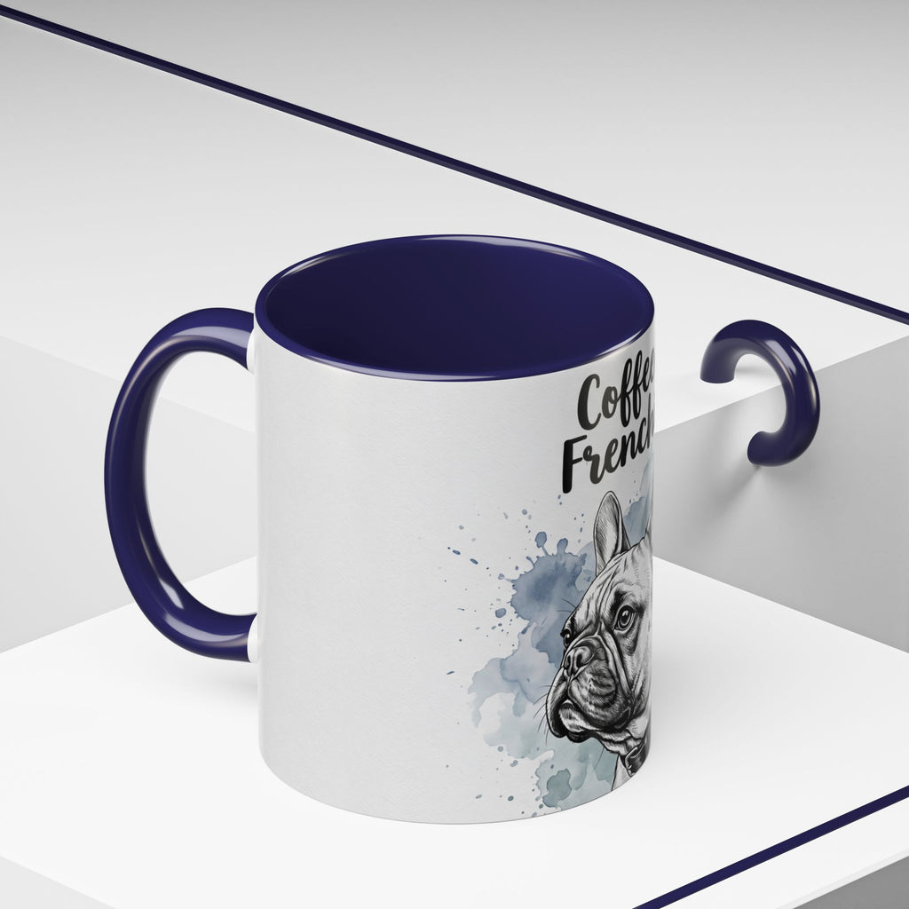 Coffee & Frenchies Mug | French Bulldog Lover Gift | Watercolor Dog Mug