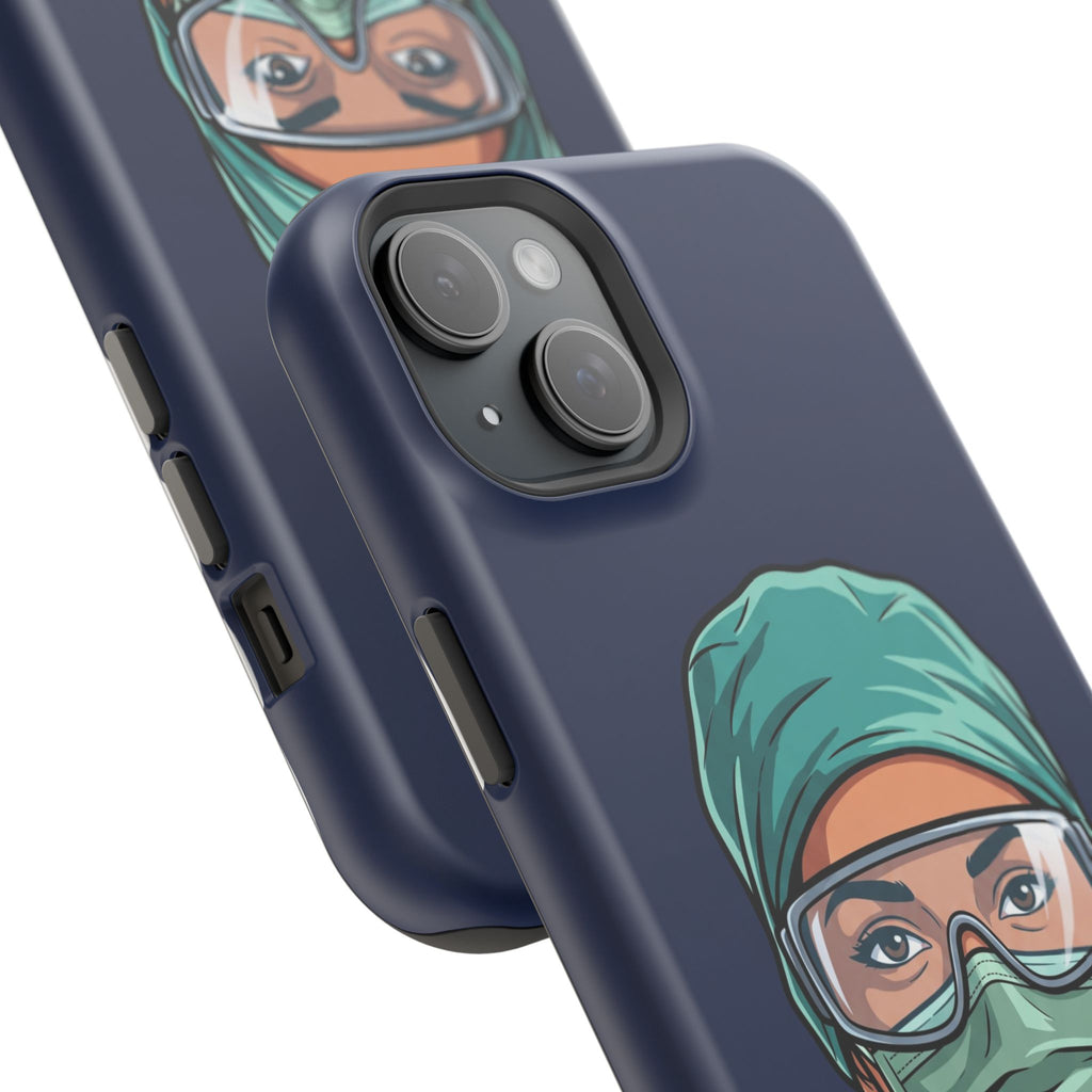 Bold Nurse Portrait Phone Case — Magnetic Wireless Charging Cover