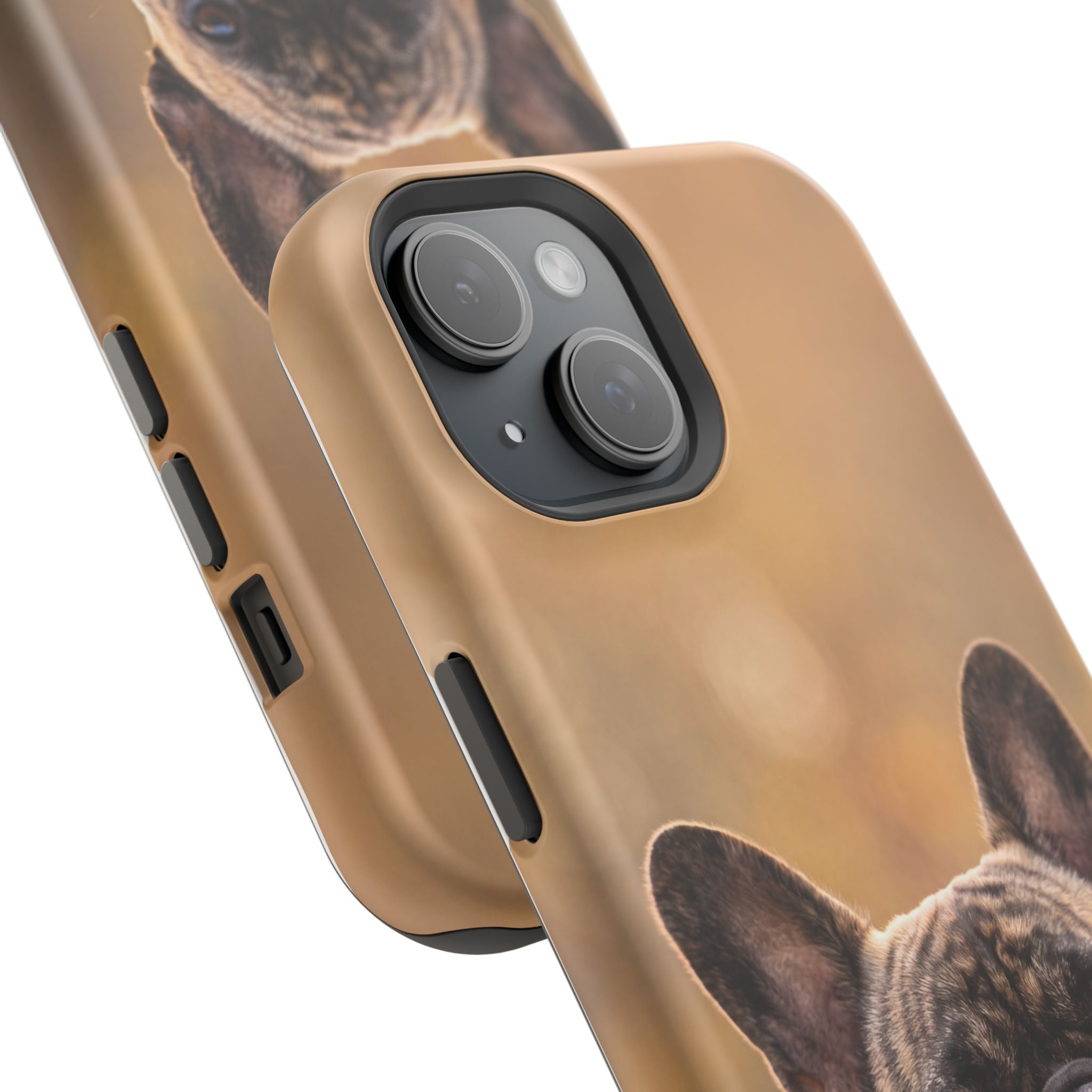 Brindle French Bulldog Phone Case — Impact-Resistant Wireless Charging Cover