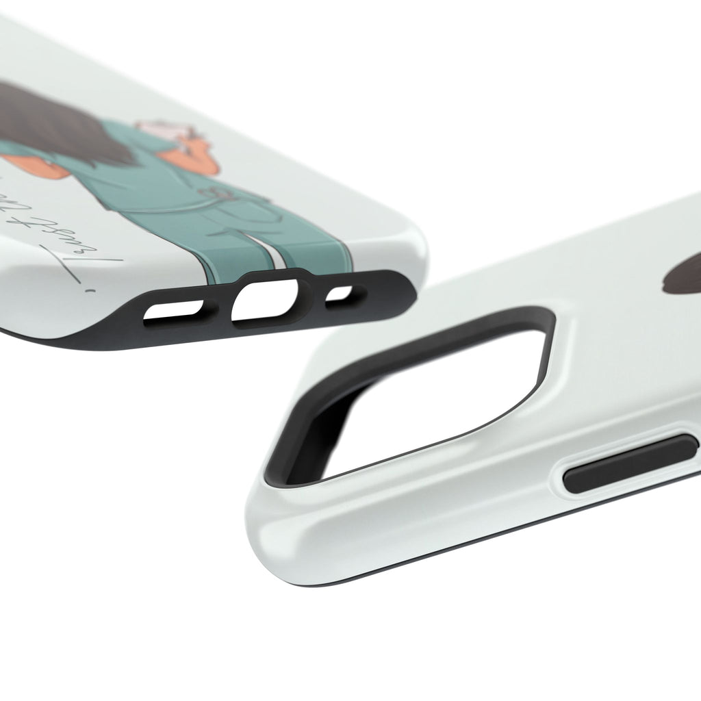 Nurse Illustration Phone Case — Impact-Resistant Wireless Charging Cover