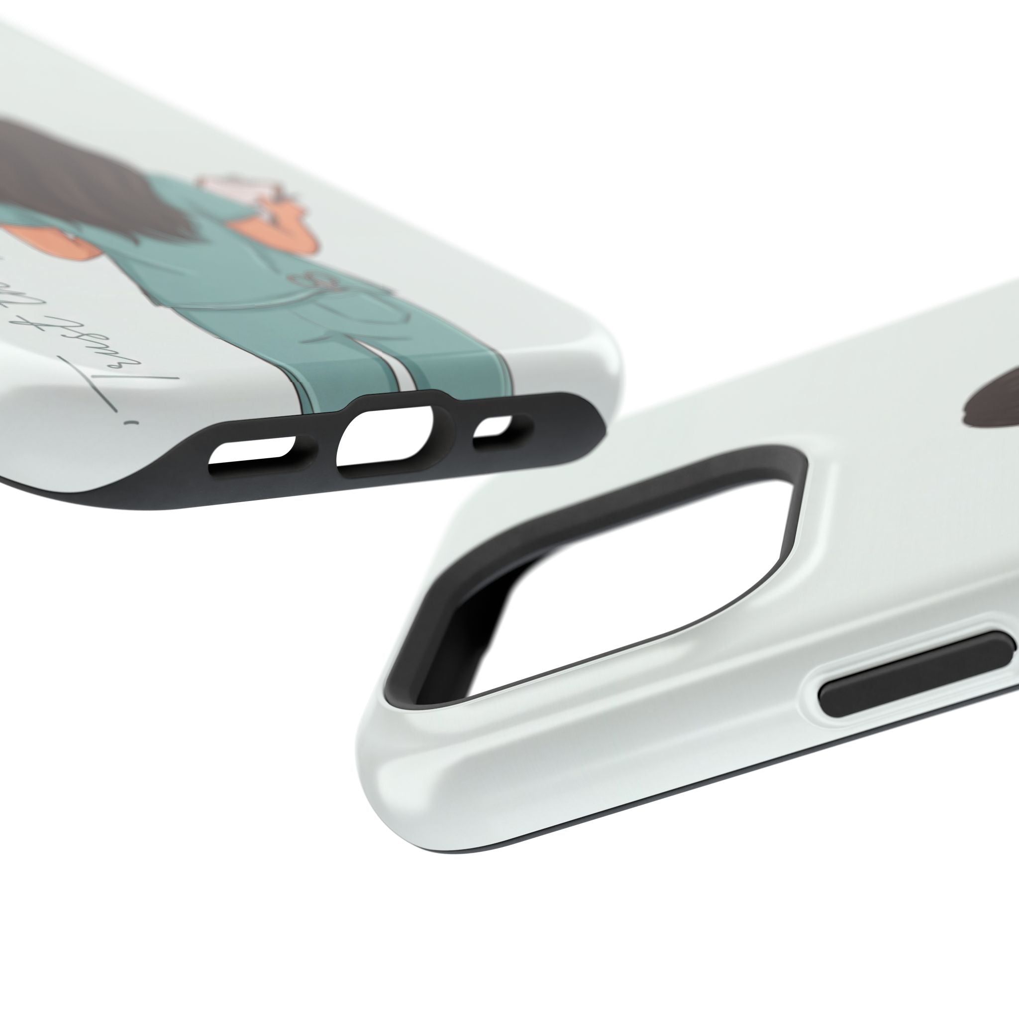 Nurse Illustration Phone Case — Impact-Resistant Wireless Charging Cover