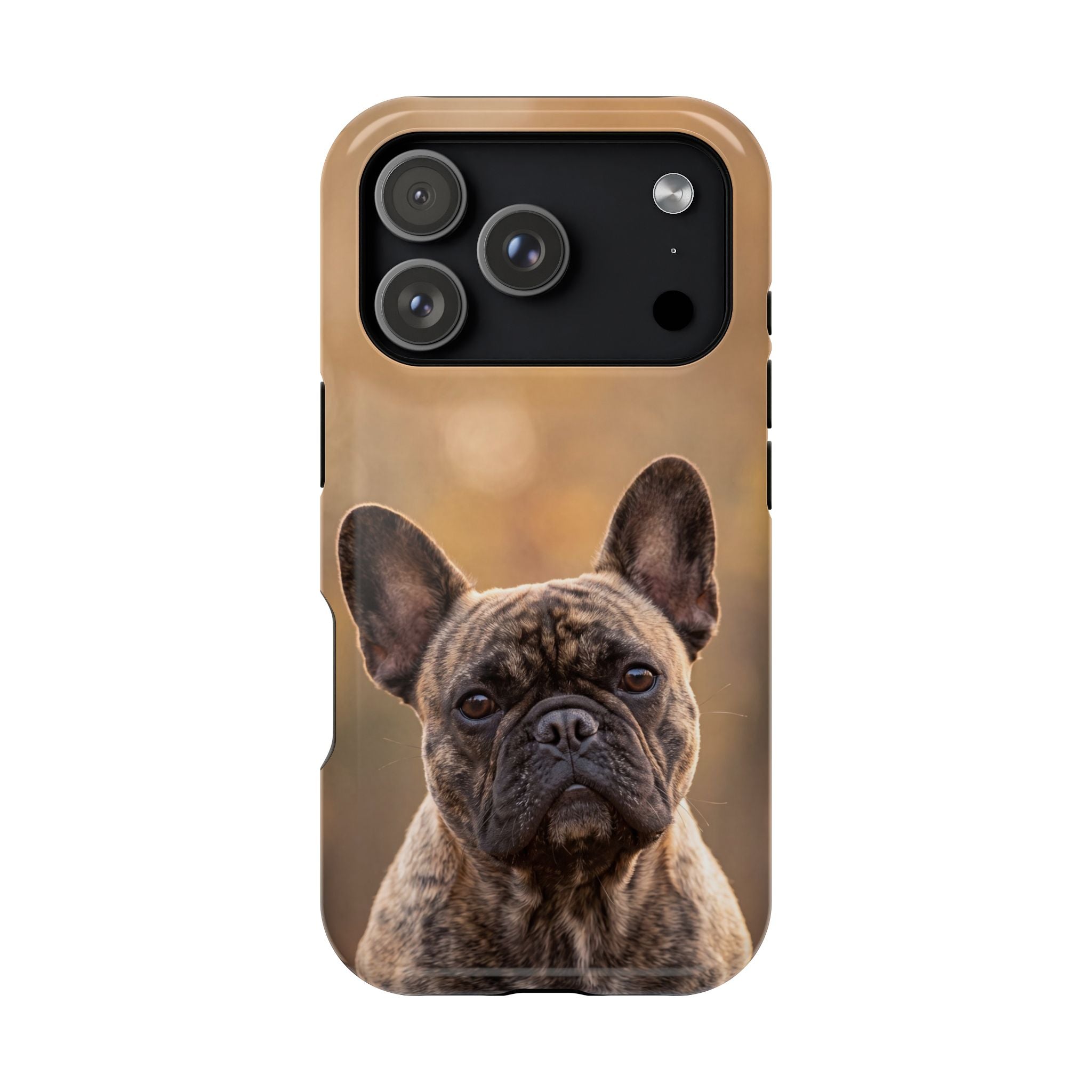 Brindle French Bulldog Phone Case — Impact-Resistant Wireless Charging Cover