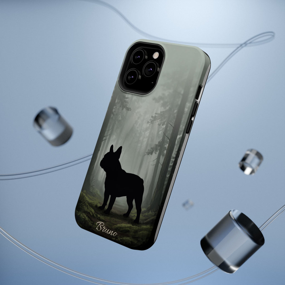Personalized French Bulldog Misty Forest Phone Case — Wireless Charging Cover