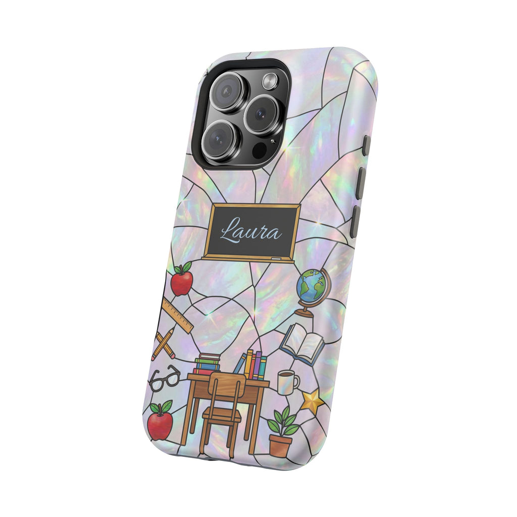 Personalized Teacher Phone Case — Impact-Resistant Wireless Charging Cover
