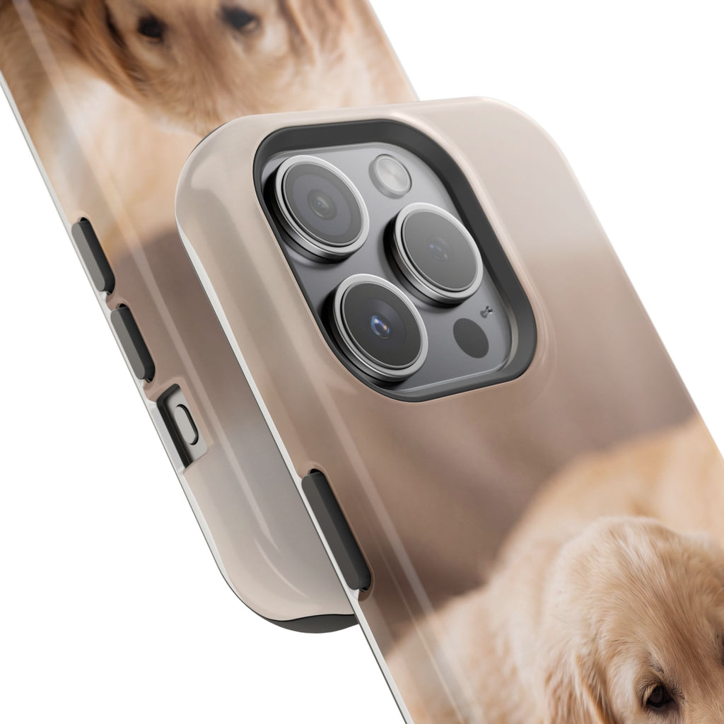 Golden Retriever Puppy Phone Case — Impact-Resistant Wireless Charging Cover