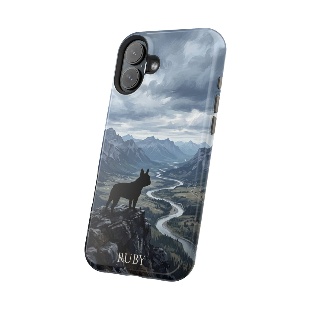 Personalized French Bulldog Mountain Valley Phone Case — Wireless Charging Cover