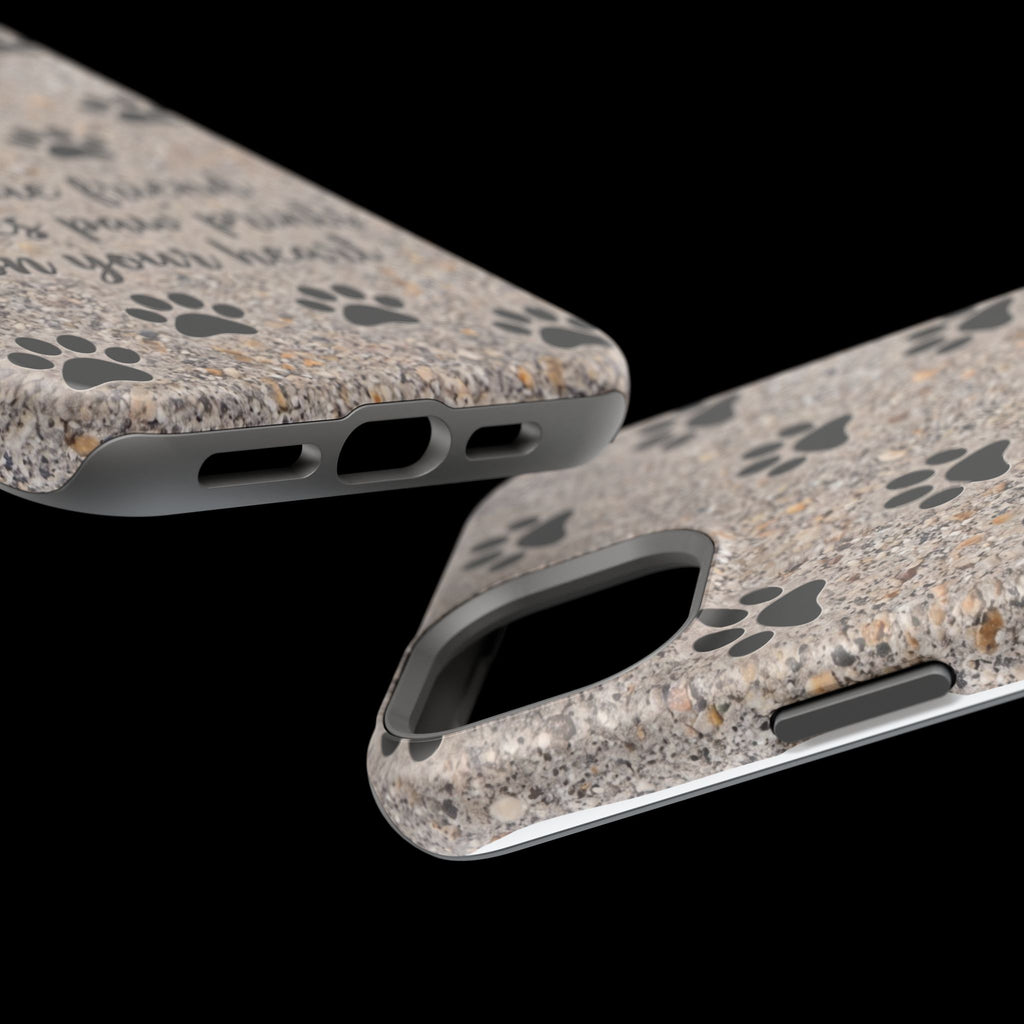 A True Friend Leaves Paw Prints Phone Case — Impact-Resistant Wireless Charging Cover