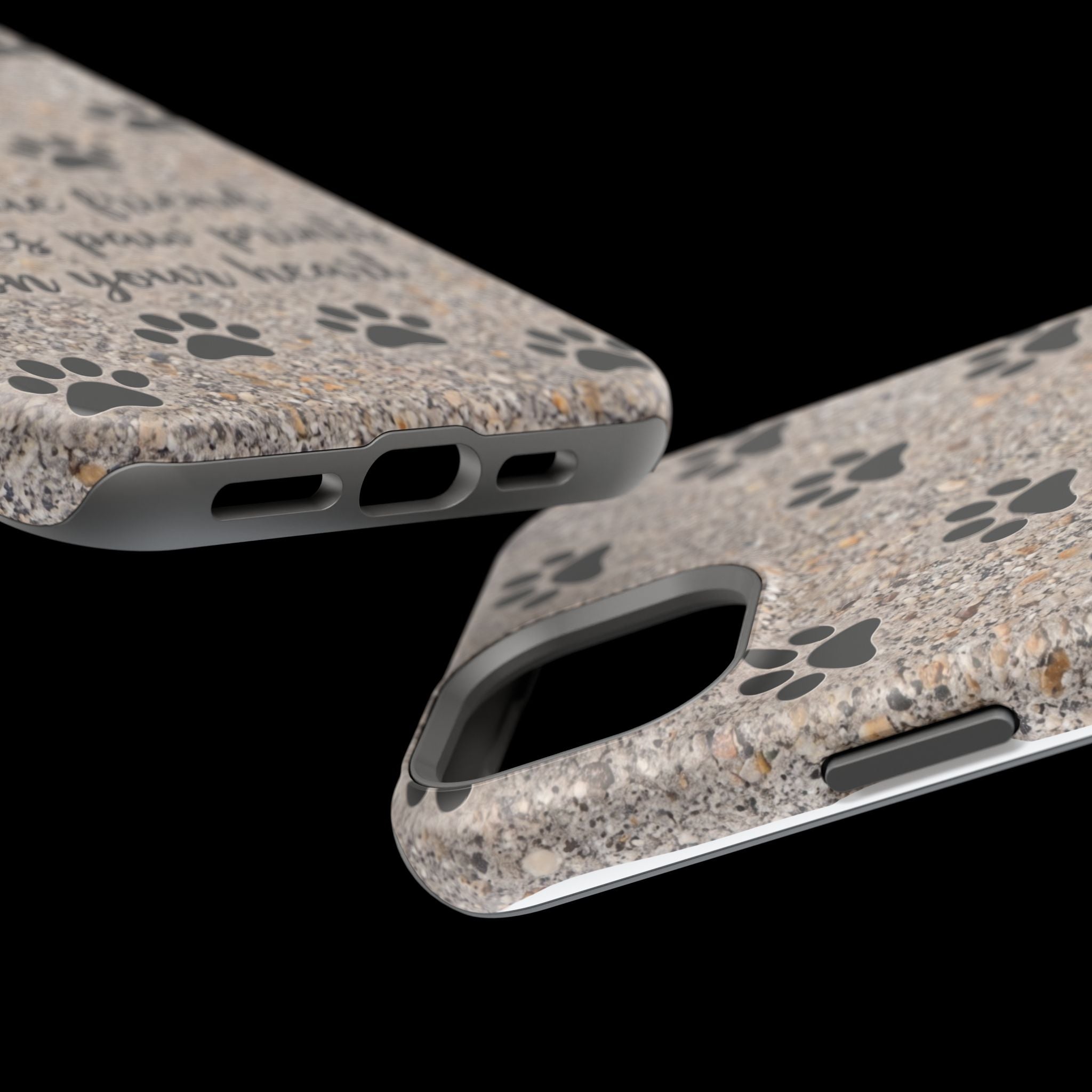 A True Friend Leaves Paw Prints Phone Case — Impact-Resistant Wireless Charging Cover
