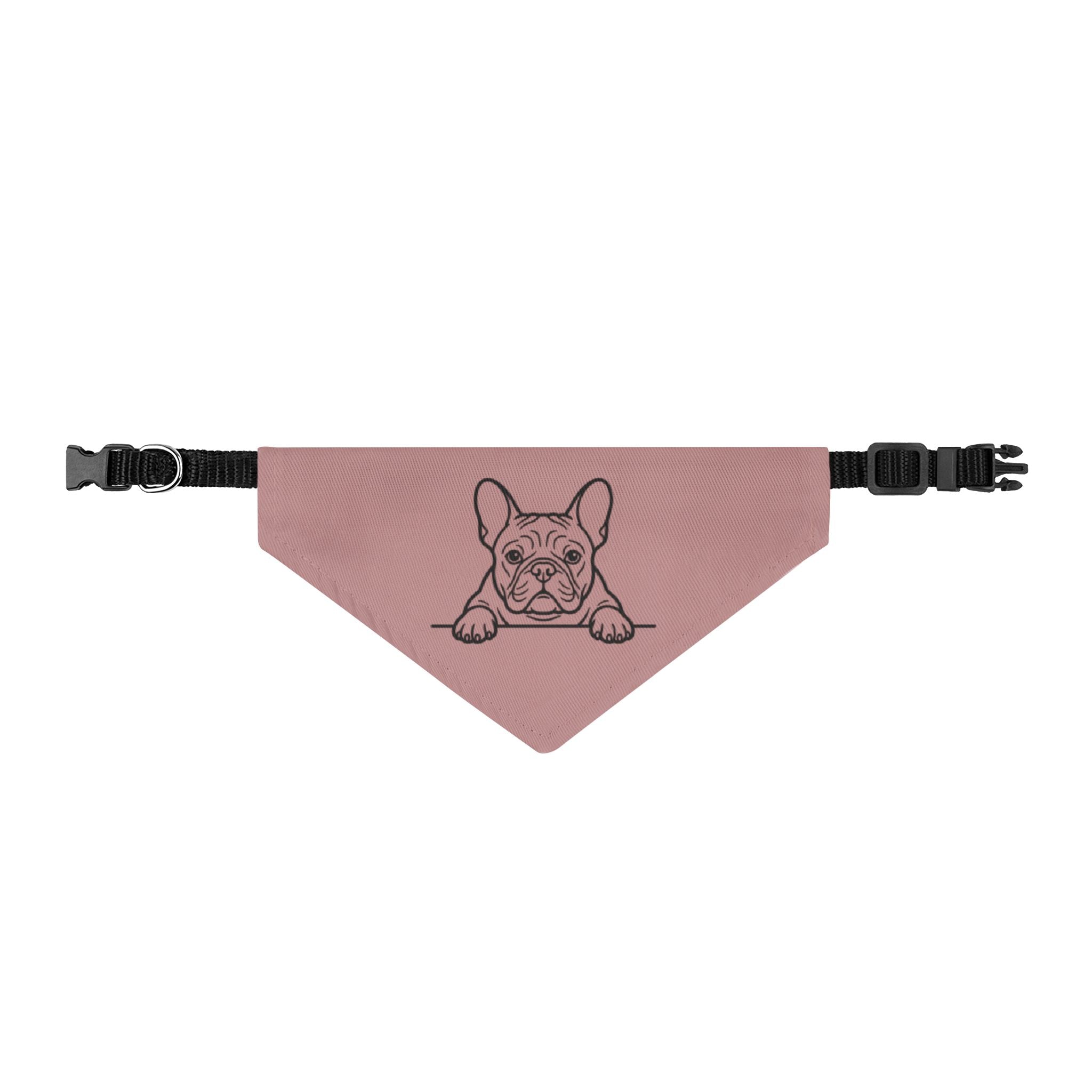 Dusty Rose French Bulldog Bandana | Cute Frenchie Dog Bandana | Pet Lover Gift