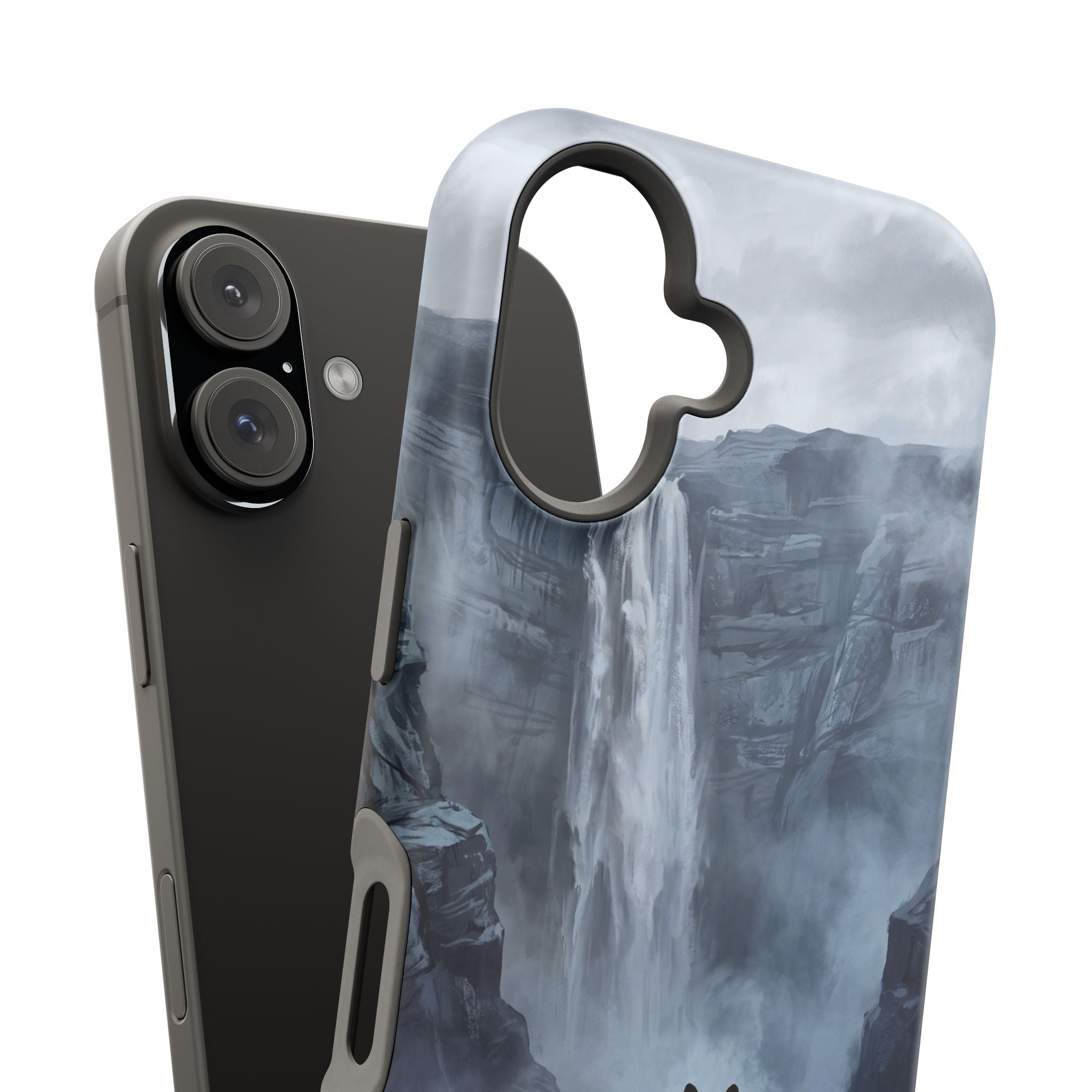 Personalized French Bulldog Misty Waterfall Phone Case — Wireless Charging Cover
