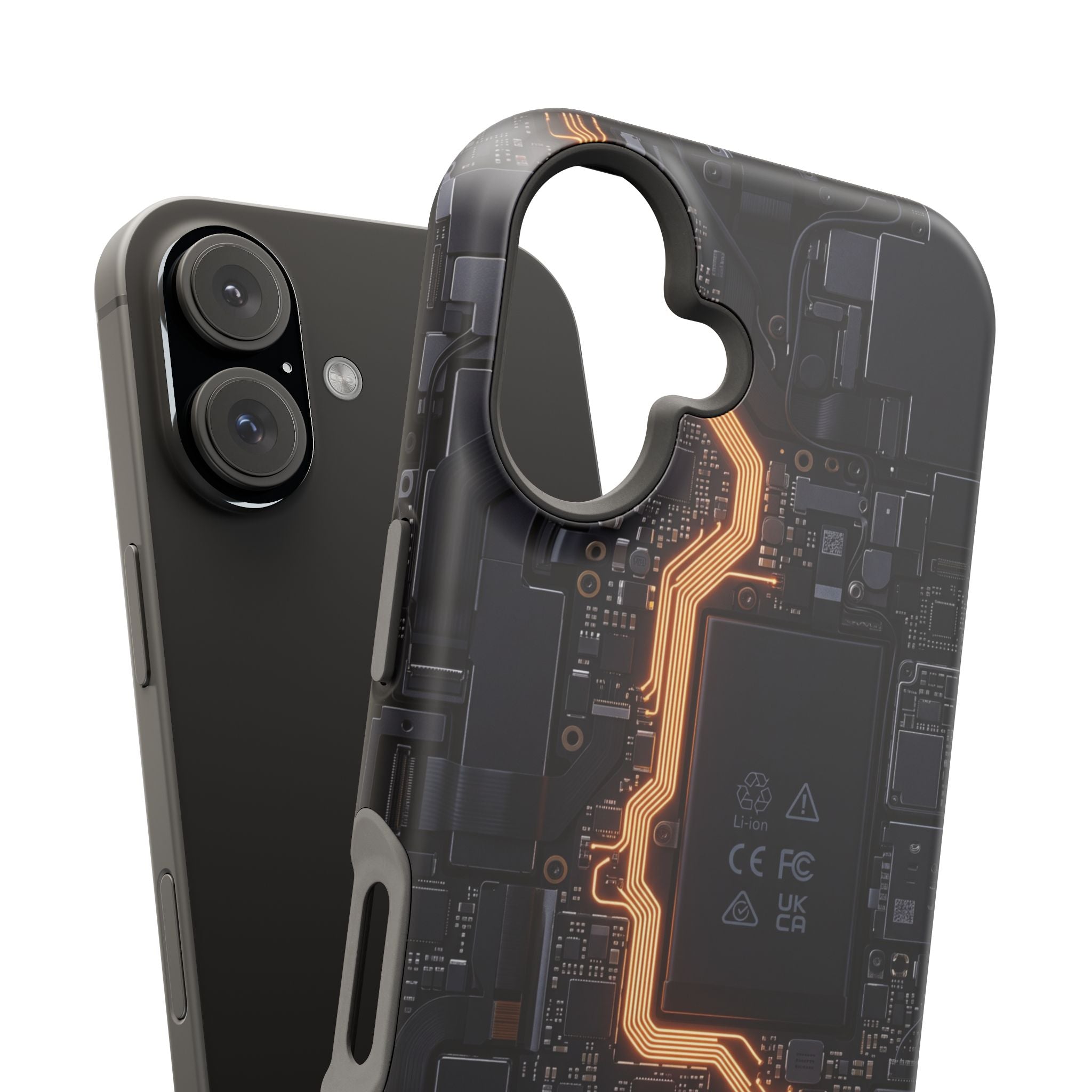 Electrician Circuit Bolt Phone Case — Impact-Resistant Wireless Charging Cover