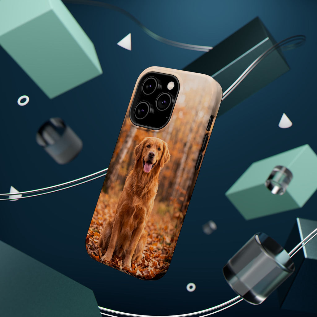 Autumn Golden Retriever Phone Case — Impact-Resistant Wireless Charging Cover