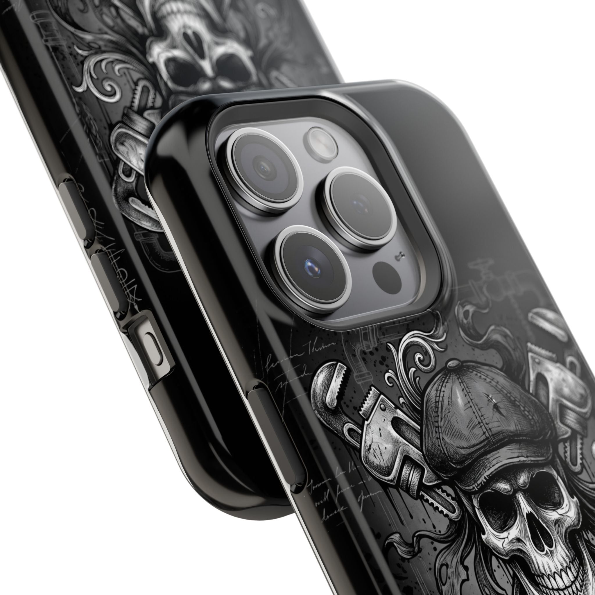 Skull & Wrenches Plumber Phone Case — Wireless Charging Cover