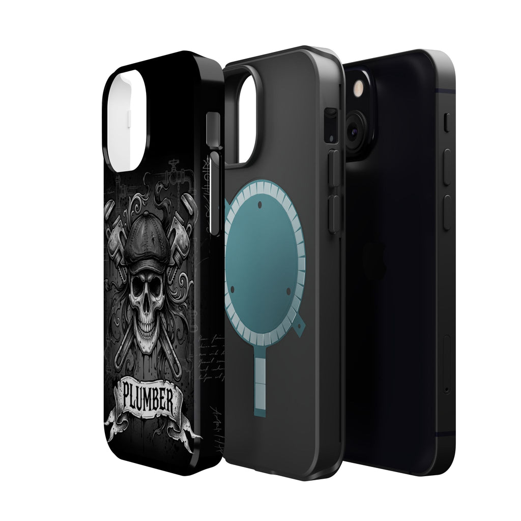 Skull & Wrenches Plumber Phone Case — Wireless Charging Cover