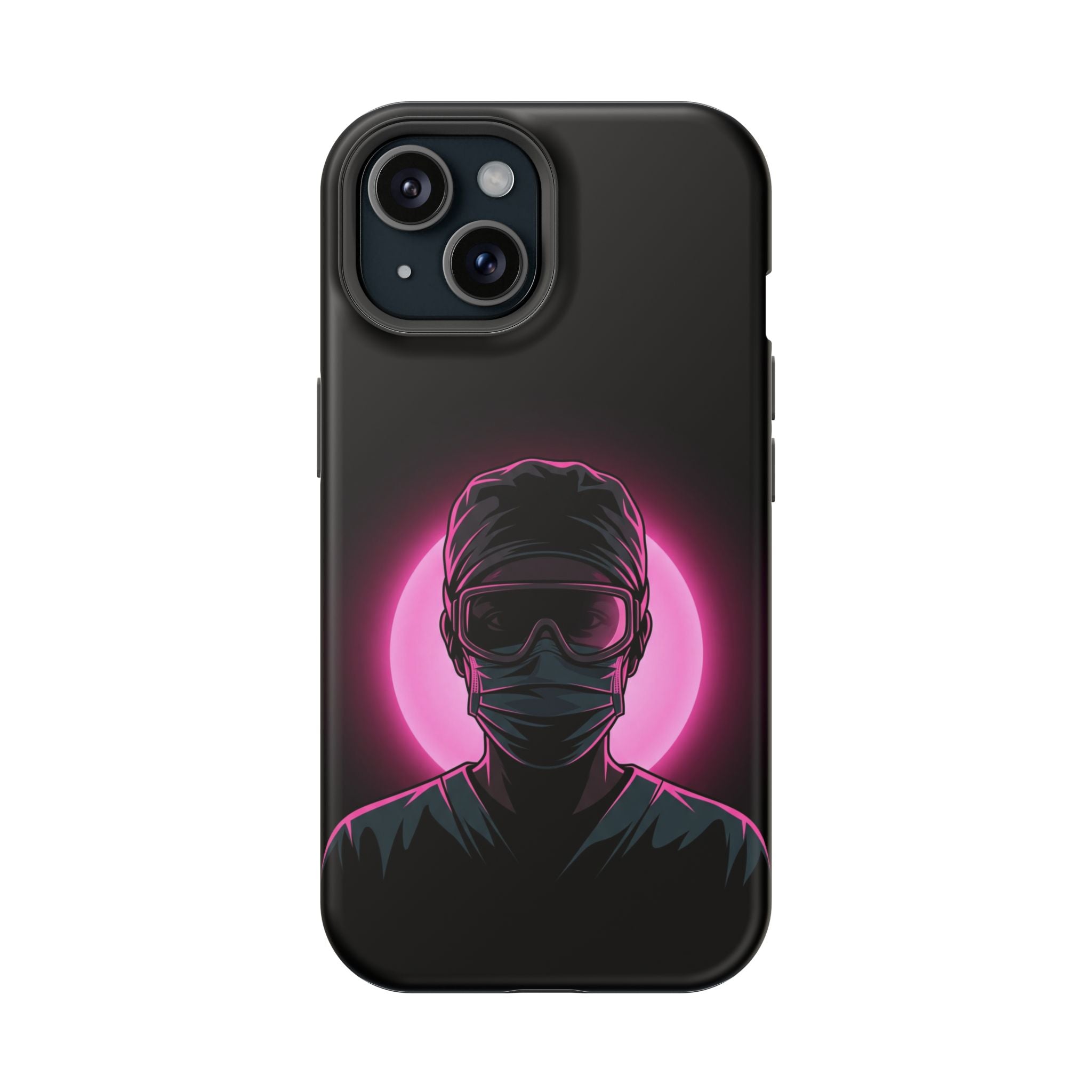 Nurse Portrait Phone Case — Navy Wireless Charging Cover