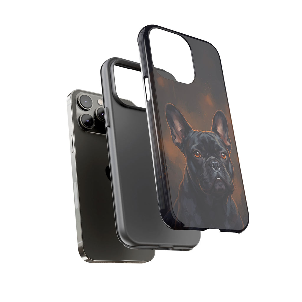 Moody French Bulldog Portrait Phone Case | Dramatic Studio Photography Style | iPhone & Samsung