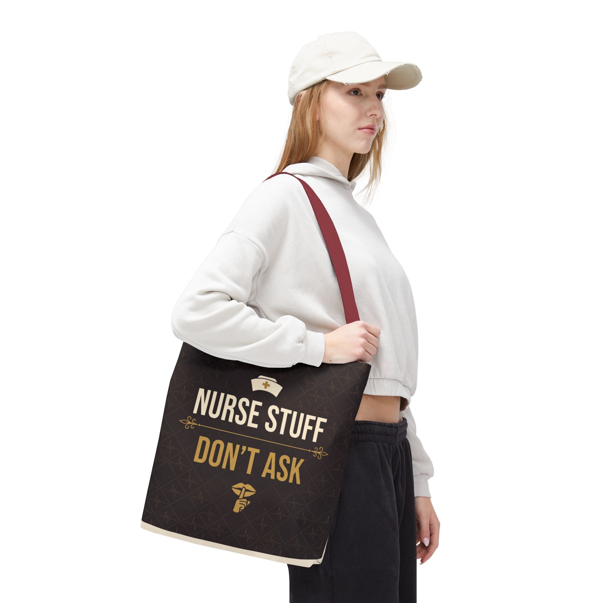 Nurse Stuff Don't Ask Tote | Funny Nurse Gift Tote Bag | Nurse Humour Appreciation Gift | Premium Polyester Carry-All