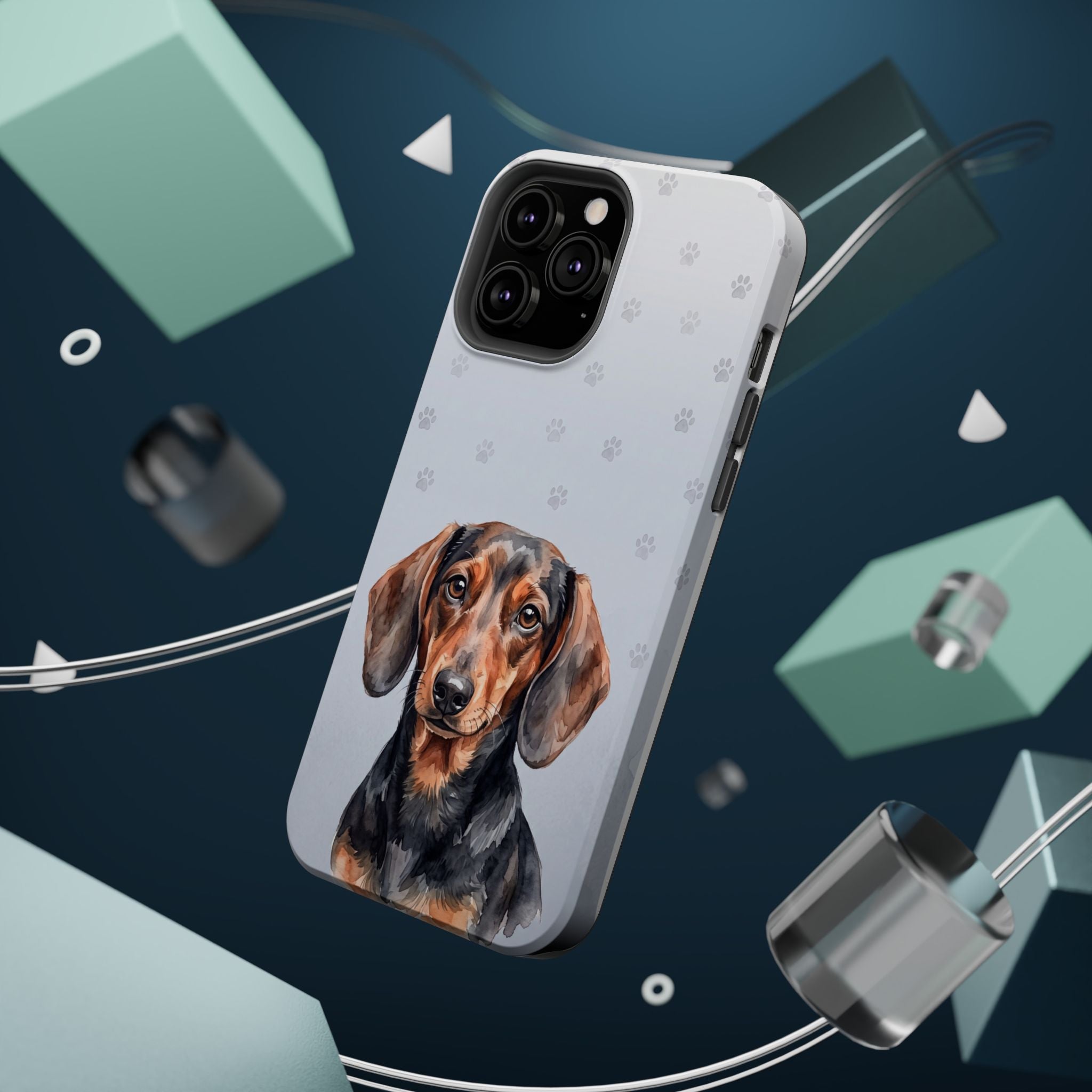 Dachshund Watercolor Portrait Phone Case | Elegant Sausage Dog Art Print | iPhone & Samsung