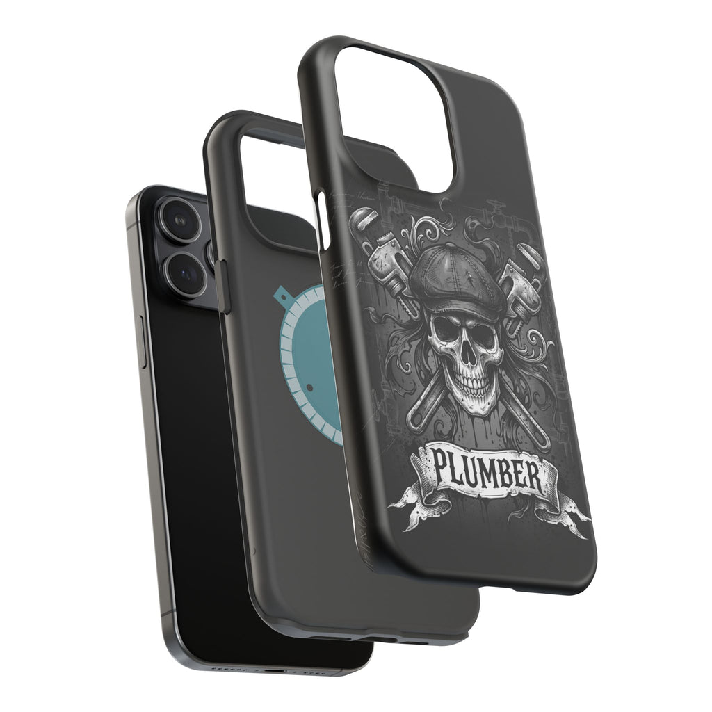 Skull & Wrenches Plumber Phone Case — Wireless Charging Cover