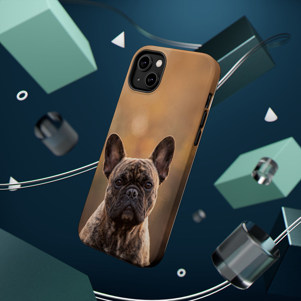 Brindle French Bulldog Phone Case — Impact-Resistant Wireless Charging Cover