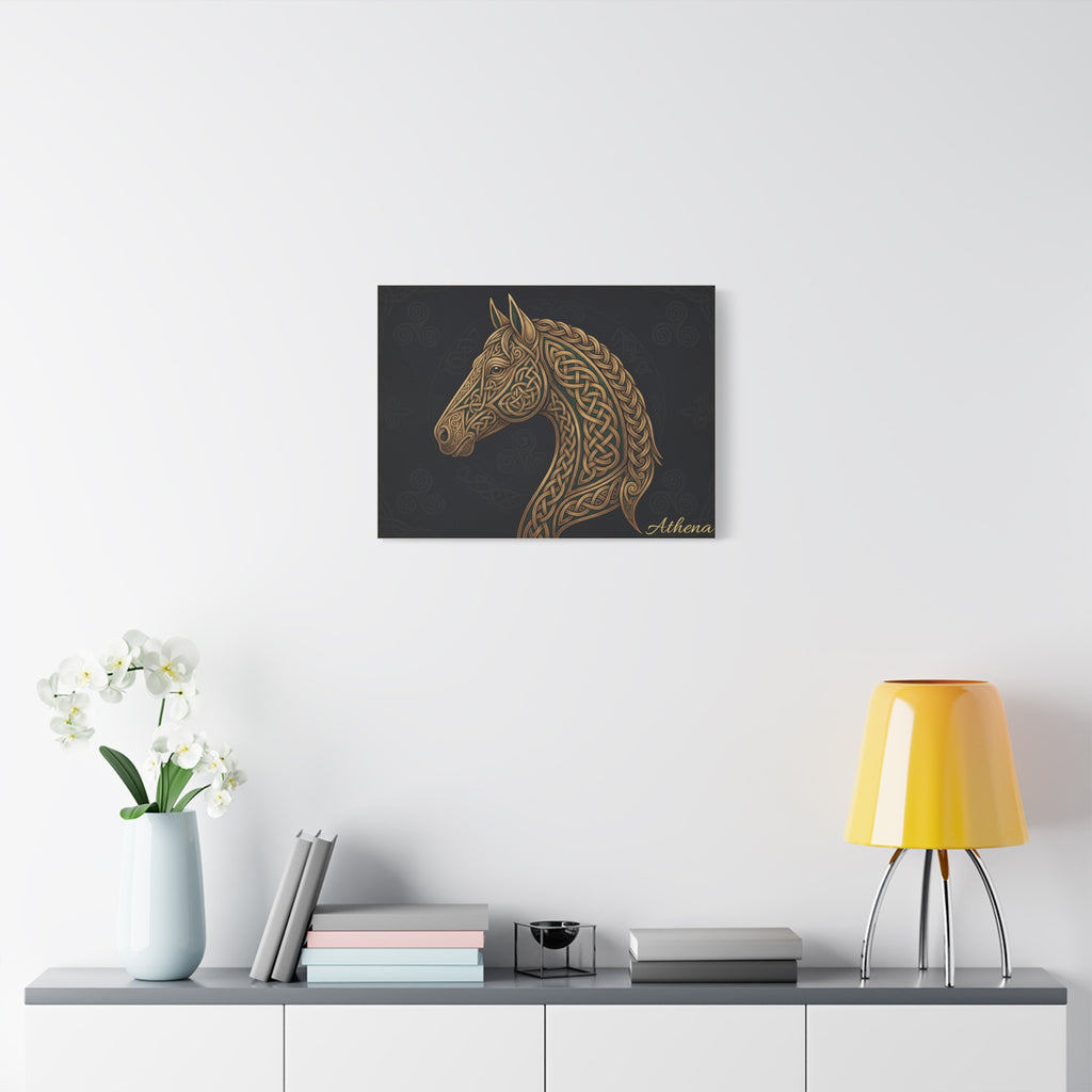 Horse Personalized Canvas | Celtic Knotwork Horse Wall Art