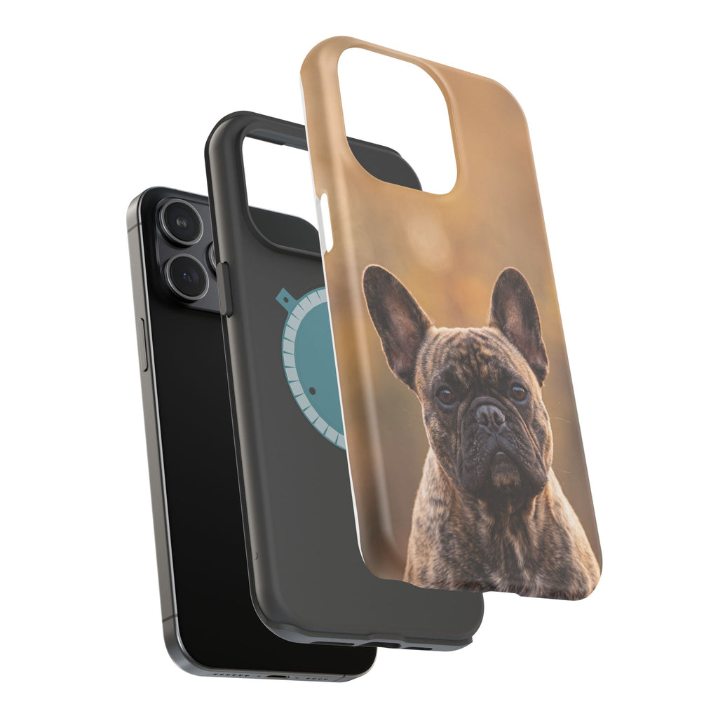 Brindle French Bulldog Phone Case — Impact-Resistant Wireless Charging Cover