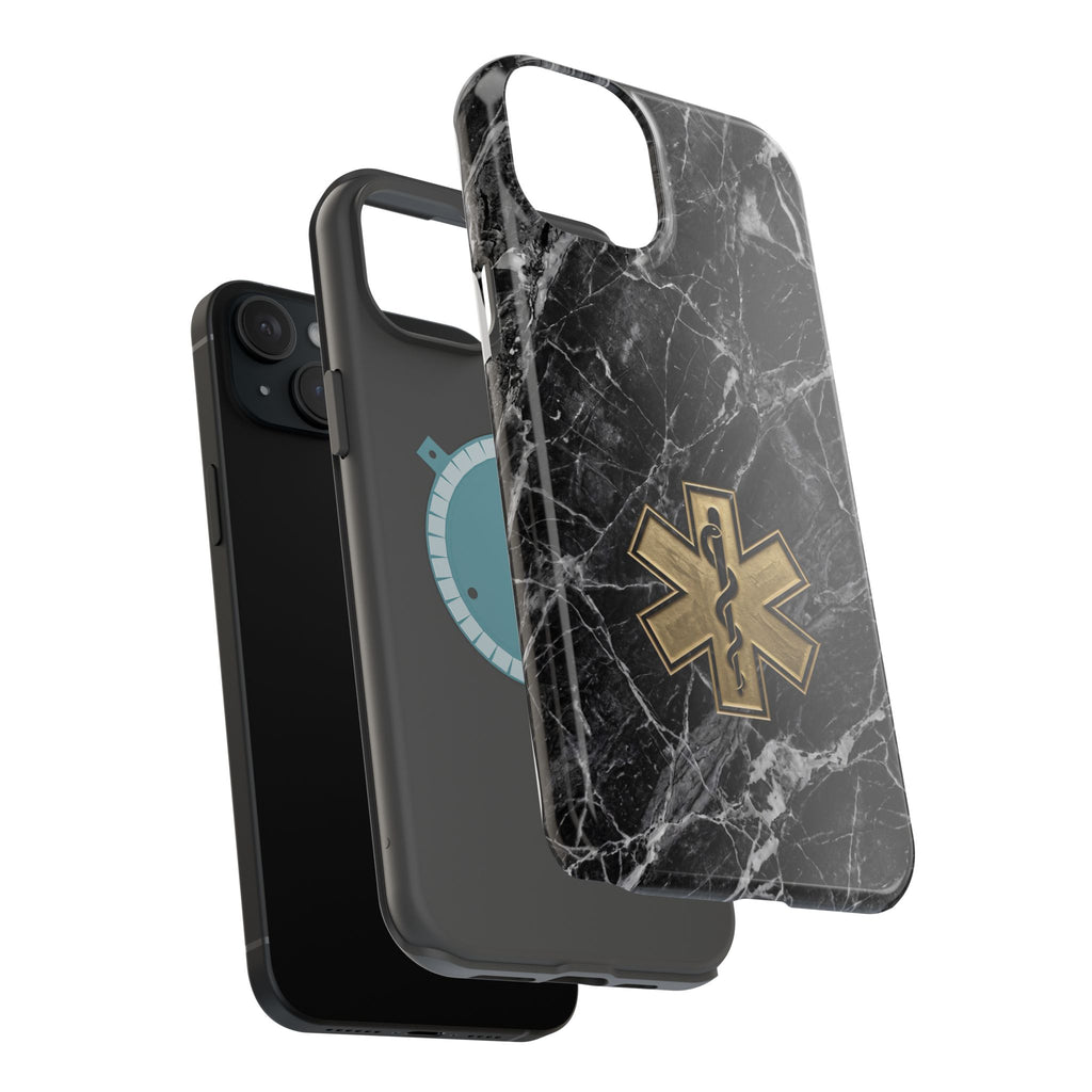 Paramedic/EMT Marble Phone Case — Magnetic Wireless Charging Cover