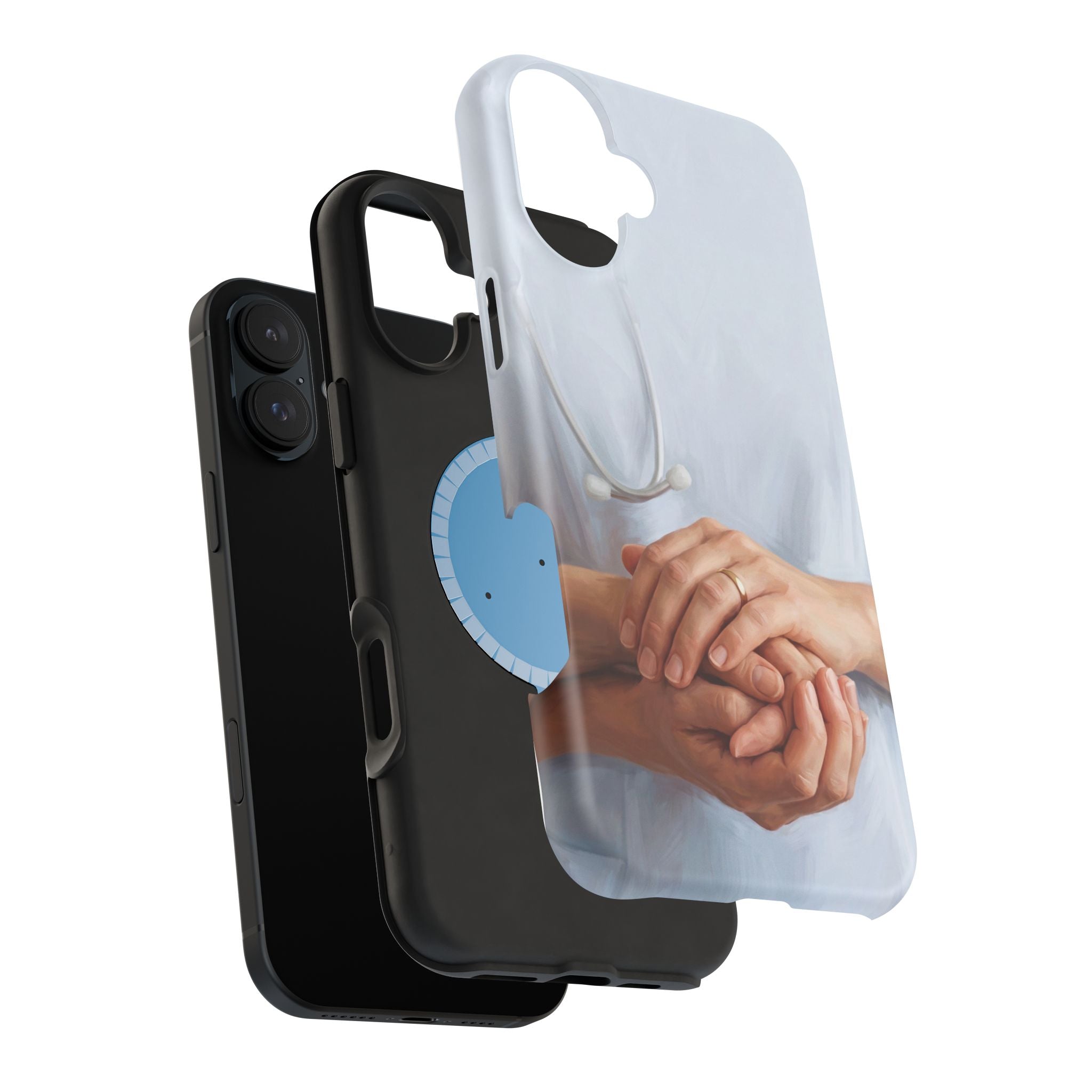 Impact-Resistant Phone Case — Caring Hands Wireless Charging Cover