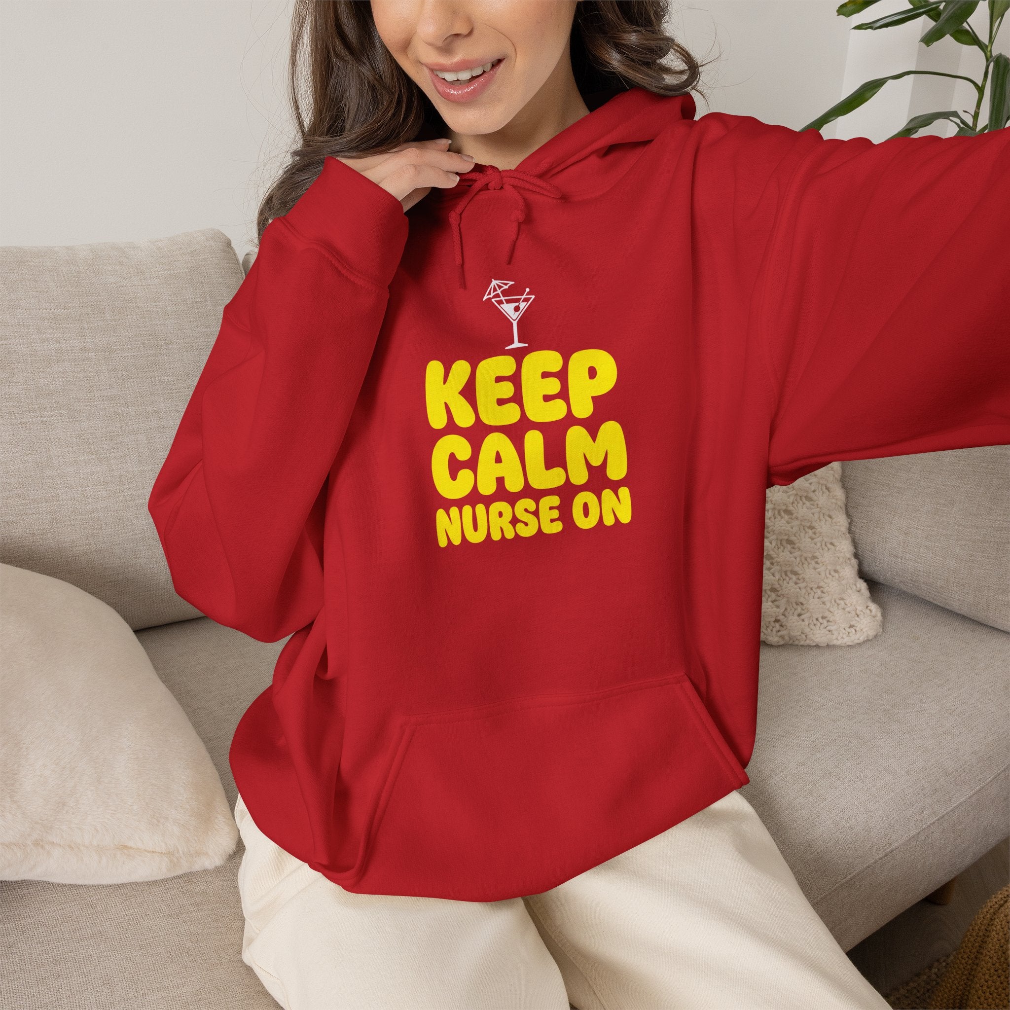 Keep Calm Nurse On Hoodie — Funny Nurse Graphic Pullover