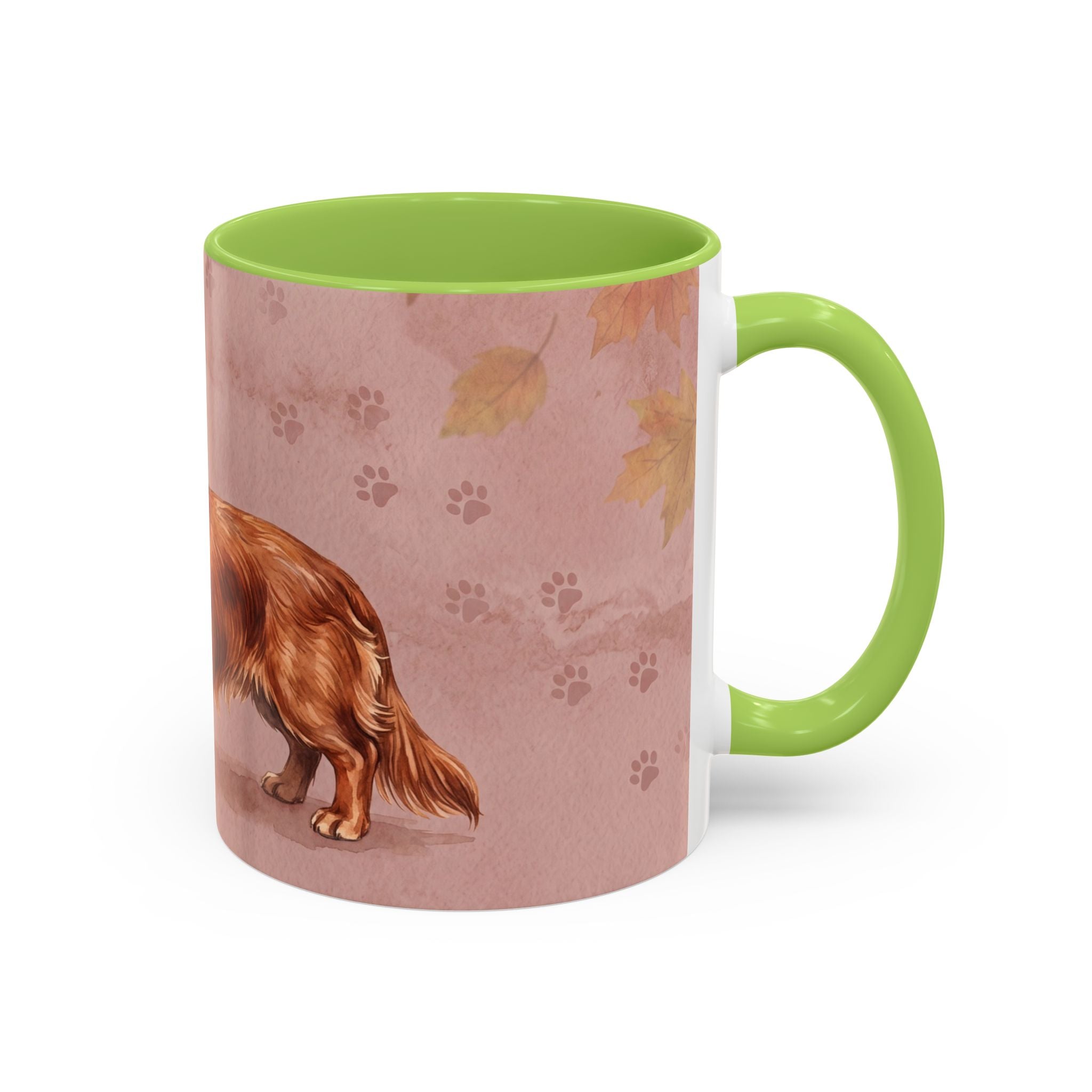 Dachshund Lover Mug | Long-Haired Wiener Dog with Plaid Bandana, Dusty Rose Watercolor Dog Gift