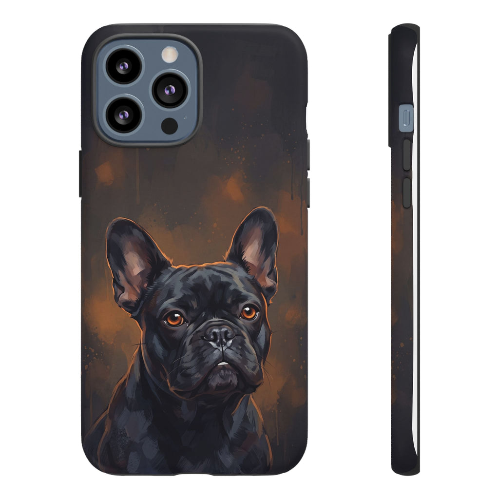 Moody French Bulldog Portrait Phone Case | Dramatic Studio Photography Style | iPhone & Samsung