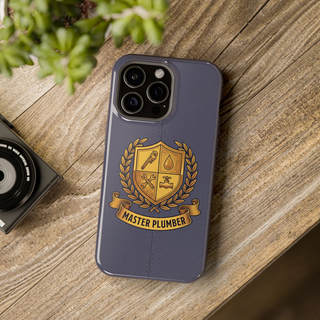 Master Plumber Crest Phone Case — Heraldic Shield Wireless Charging Cover