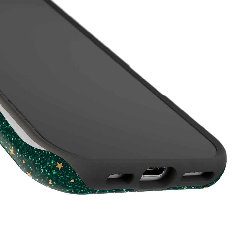 Rainbow Glitter Butterfly Personalized Teacher Phone Case — Wireless Charging Cover