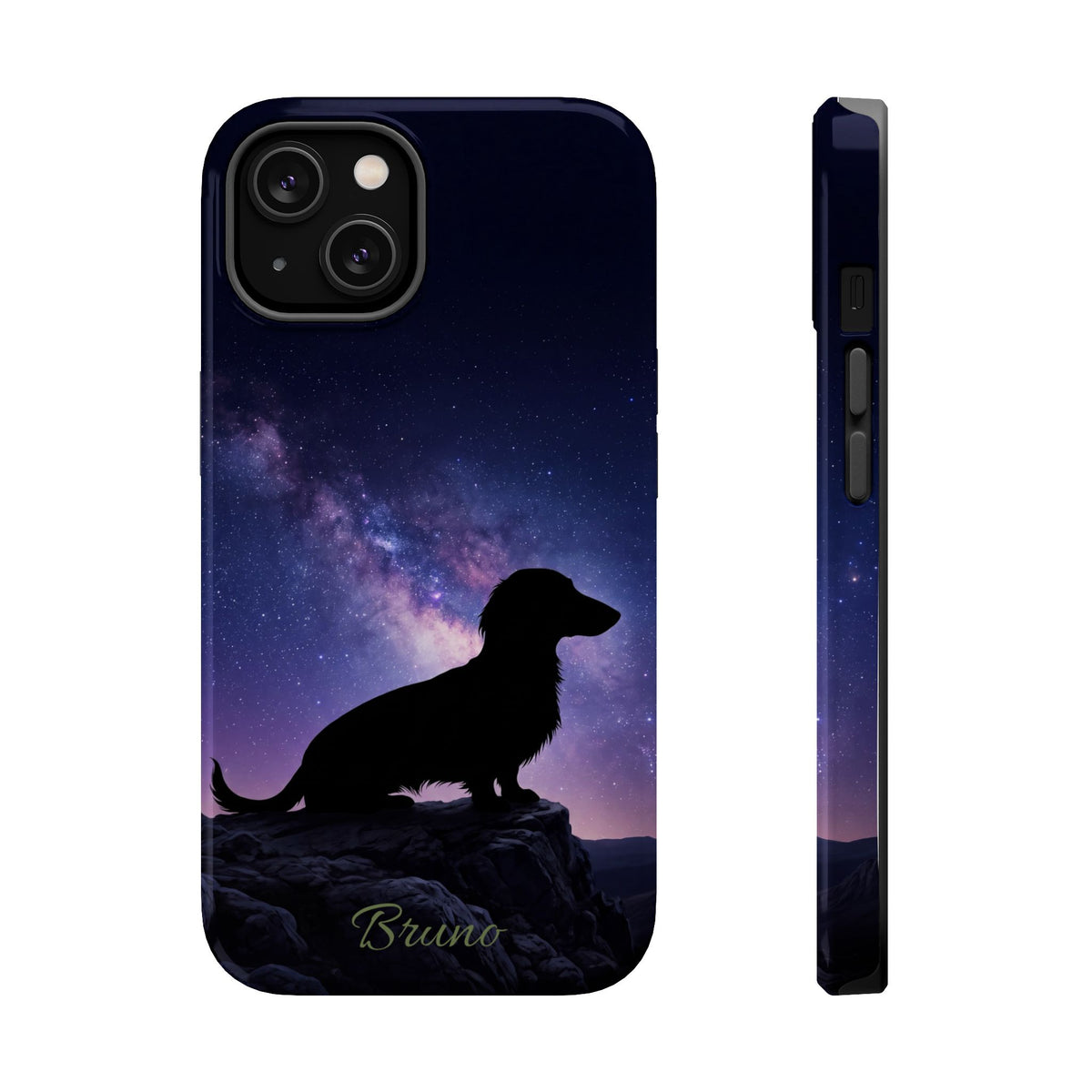 Personalized Dachshund Starry Night Phone Case — Wireless Charging Cover