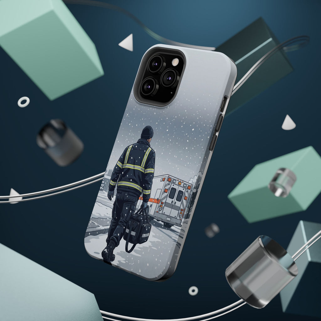 Bold Paramedic/EMT Portrait Phone Case — Magnetic Wireless Charging Cover
