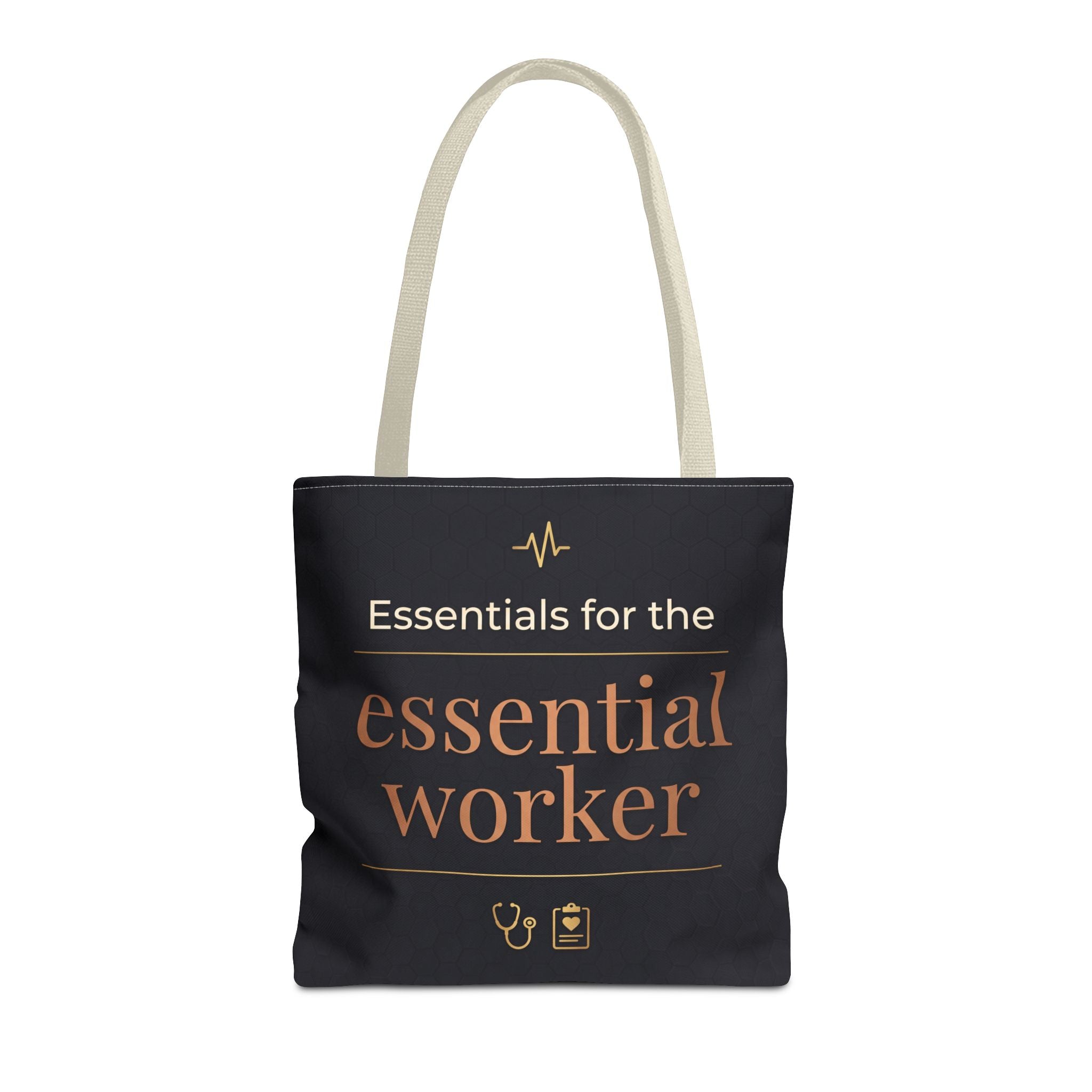 Essentials for the Essential Worker Tote | Healthcare Worker Gift Tote Bag | Nurse Doctor Appreciation Gift | Premium Polyester Carry-All