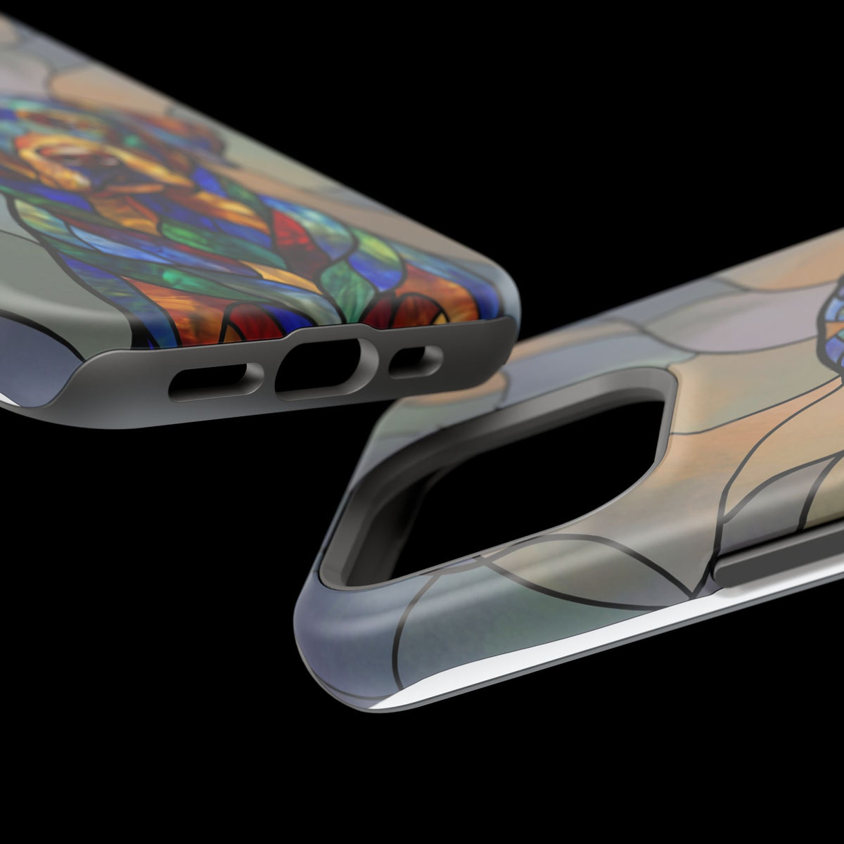 Stained Glass Labrador Phone Case — Tough Magnetic Case with Wireless Charging