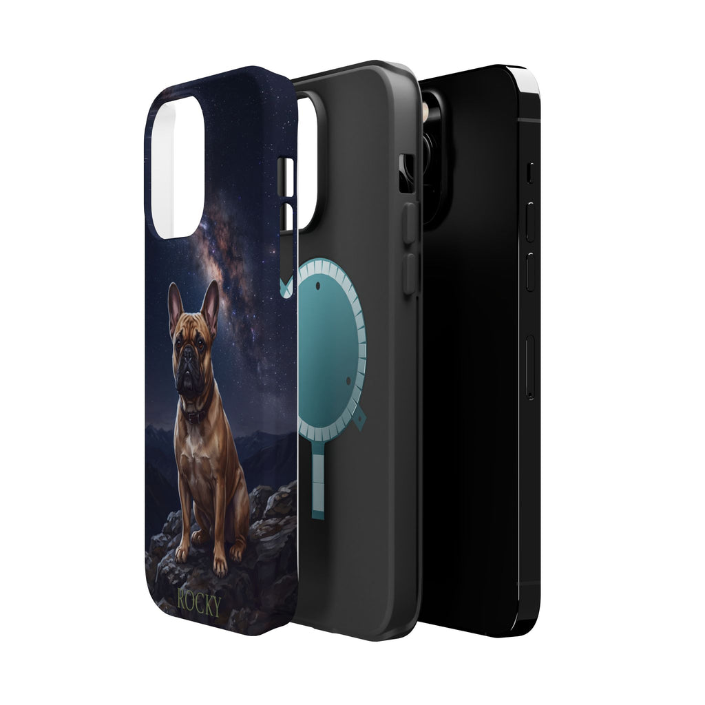 Personalized French Bulldog Starry Night Sky Phone Case — Wireless Charging Cover