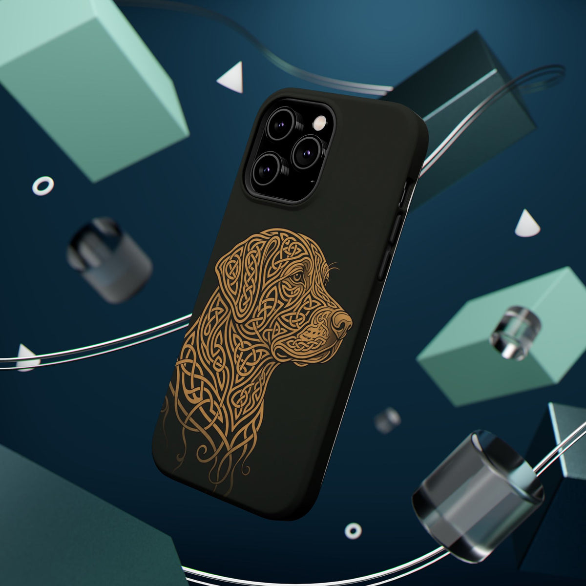 Celtic Knotwork Labrador Phone Case — Tough Magnetic Case with Wireless Charging