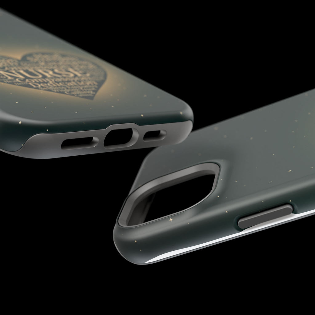 Nurse Heart Word and Art Phone Case — Impact-Resistant Wireless Charging Cover
