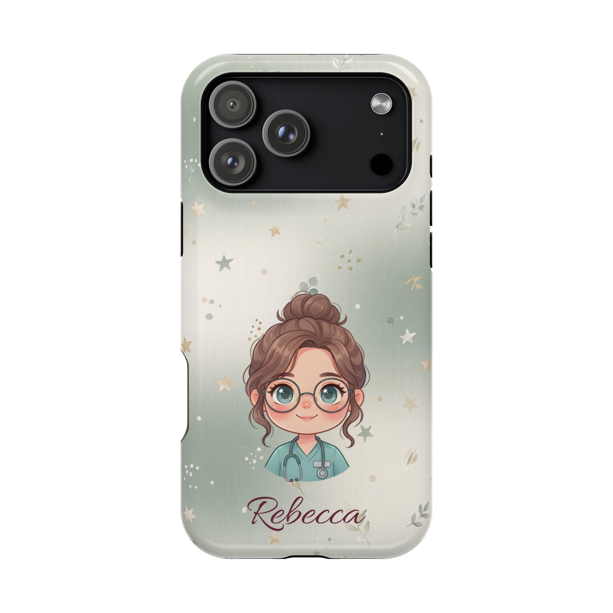 Personalized Starry Nurse Phone Case — Wireless Charging Cover