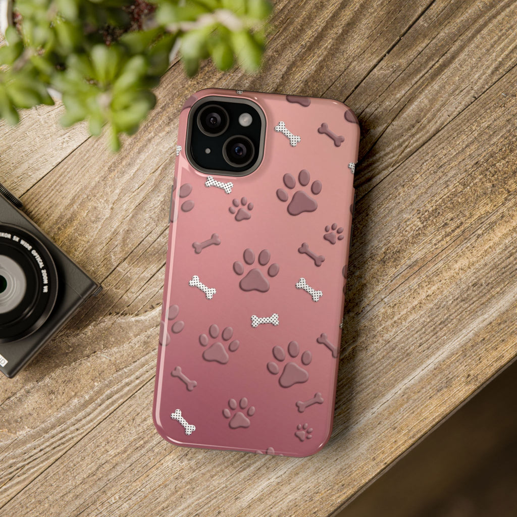 Paws & Bones Phone Case — Impact-Resistant Wireless Charging Cover